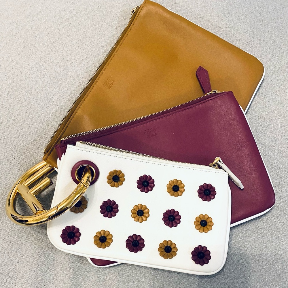 Fendi Triplette clutches Purse, Like New
